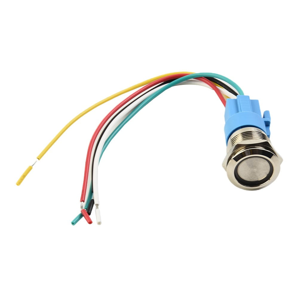 19Mm Latching Push Button Switch 12V Dc On Off Stainless Steel Led Self-Locking Green Red - Image 5