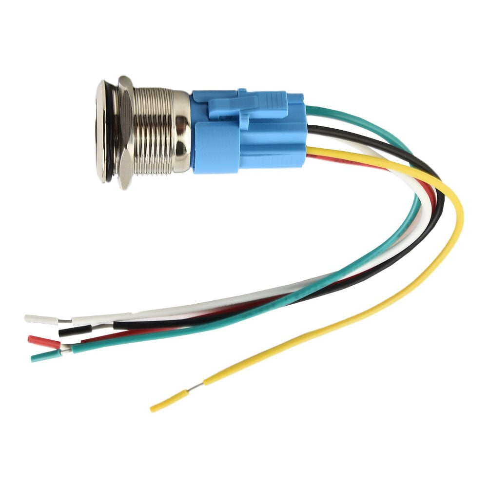 19Mm Latching Push Button Switch 12V Dc On Off Stainless Steel Led Self-Locking Green Red - Image 6