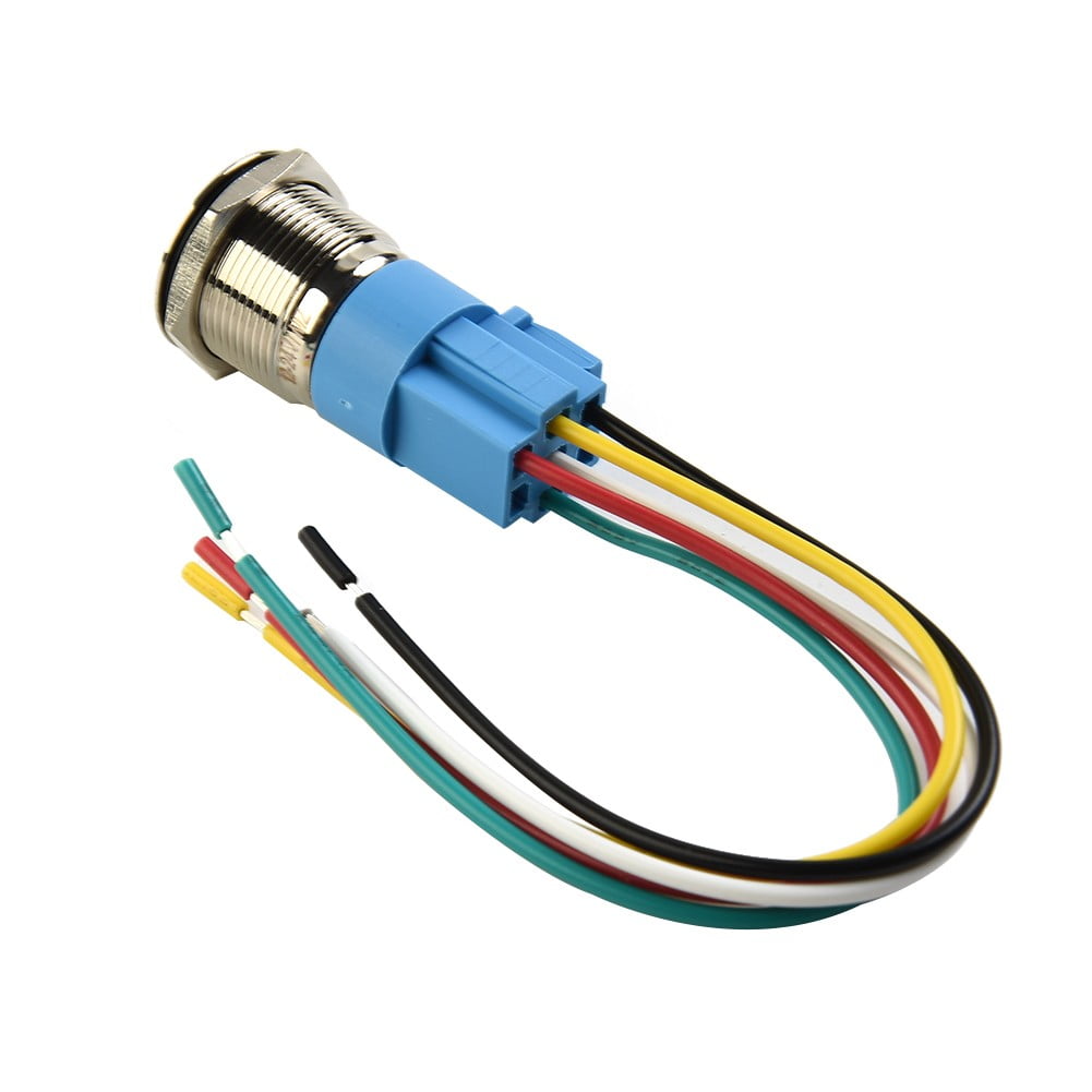 19Mm Latching Push Button Switch 12V Dc On Off Stainless Steel Led Self-Locking Green White - Image 6