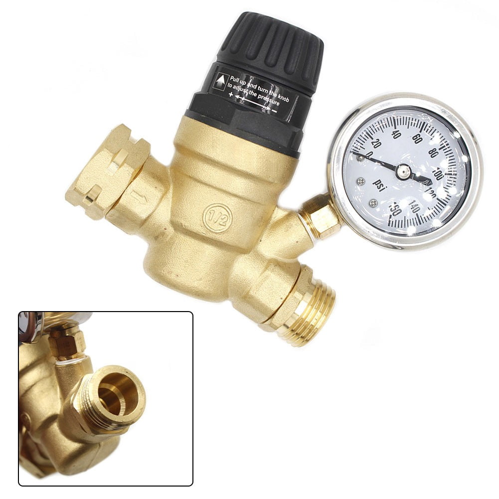 3/4In Water Pressure Regulator with Pressure Gauge For Camper Garden Hose Traile - Image 8