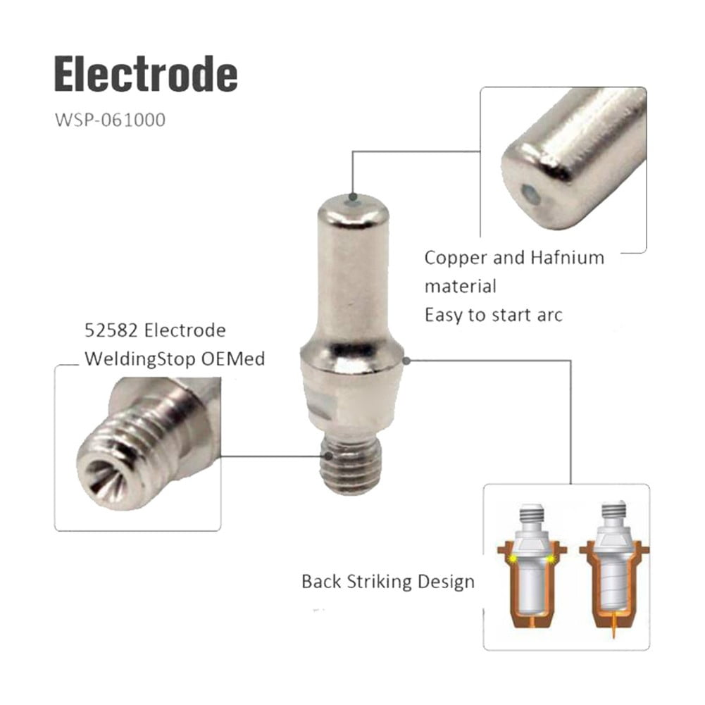 20Pcs Plasma Electrode Mt52582 Tips Nozzles Mt51313P1.1 For Pt60 Cutting Torch - Image 1