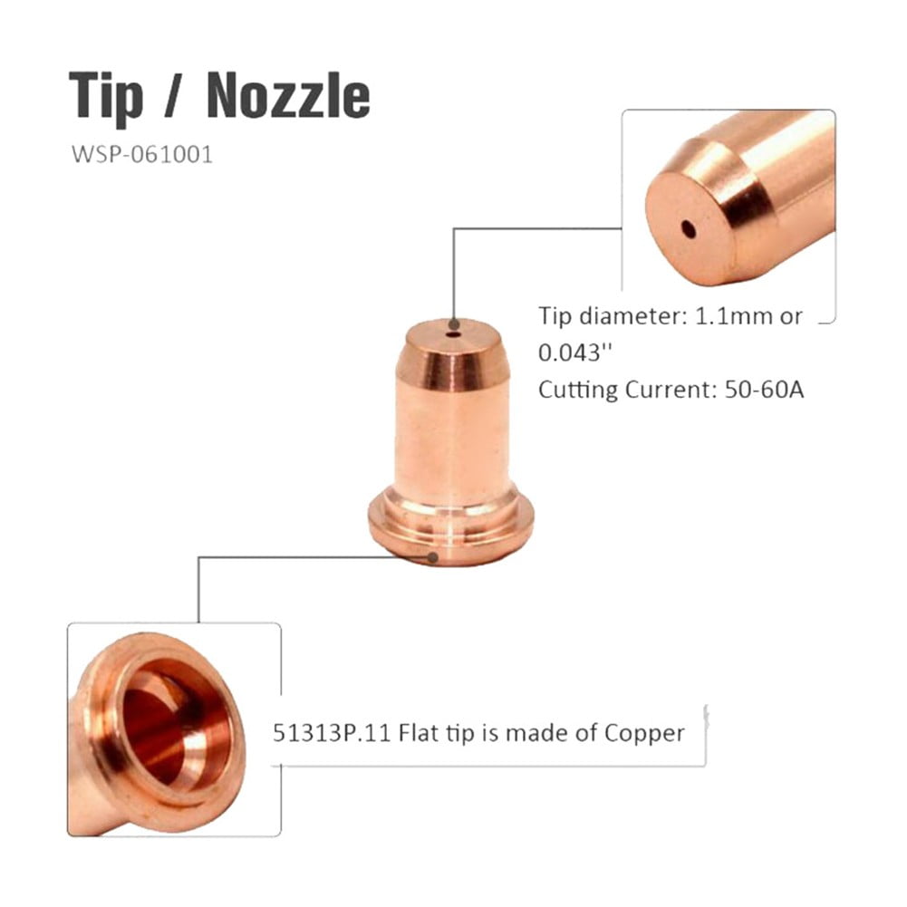 20Pcs Plasma Electrode Mt52582 Tips Nozzles Mt51313P1.1 For Pt60 Cutting Torch - Image 8