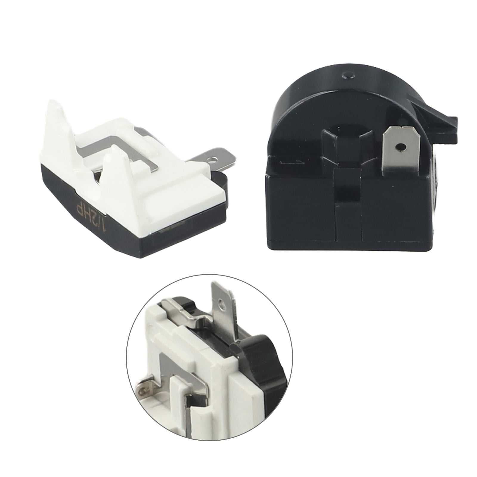Refrigerator Ptc Starter Relay Replacement 2 Pins Compressor Overload Protector 1Pin-12Ohm+1/2Hp - Image 4