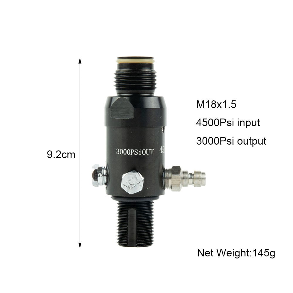 Pcp Air Tank Valve Regulator 4500Psi For Hpa Output 3000Psi Thread M18X1.5 - Image 2