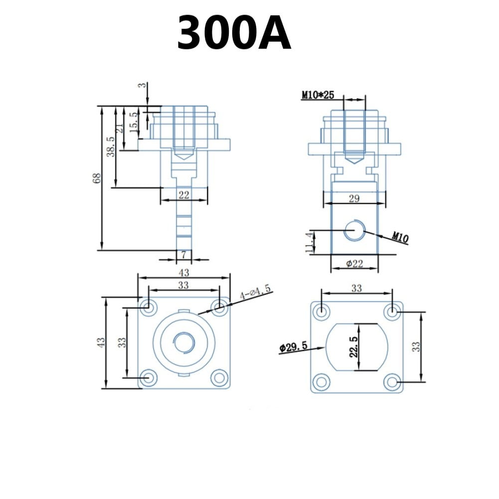 2X300/400A Brass Lithium Battery Terminal Connector Energy Storage Terminal 300A - Image 8