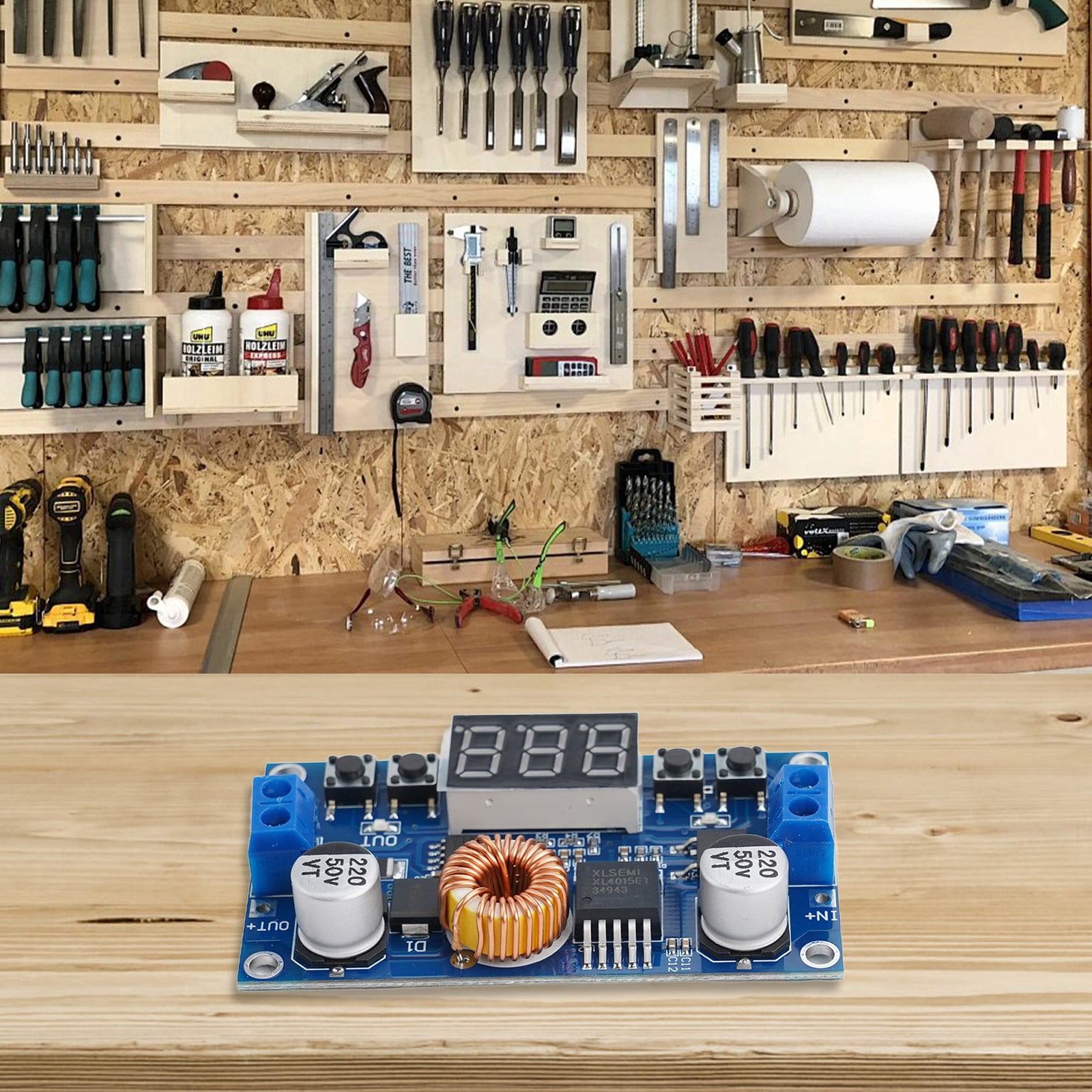 5A 75W Cnc Dc-Dc Adjustable Step-Down Module Cnc Power Supply with Voltmeter - Image 8