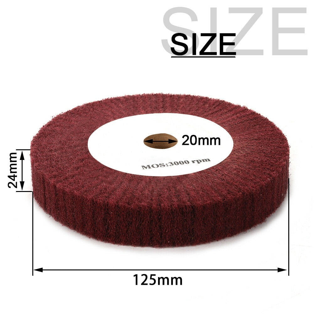 4”~12“ Nylon Fiber Flap Polishing Wheel Disc Non-Woven Abrasive Buffing 320-Grit 125Mm Smile Home 125Mm - Image 1