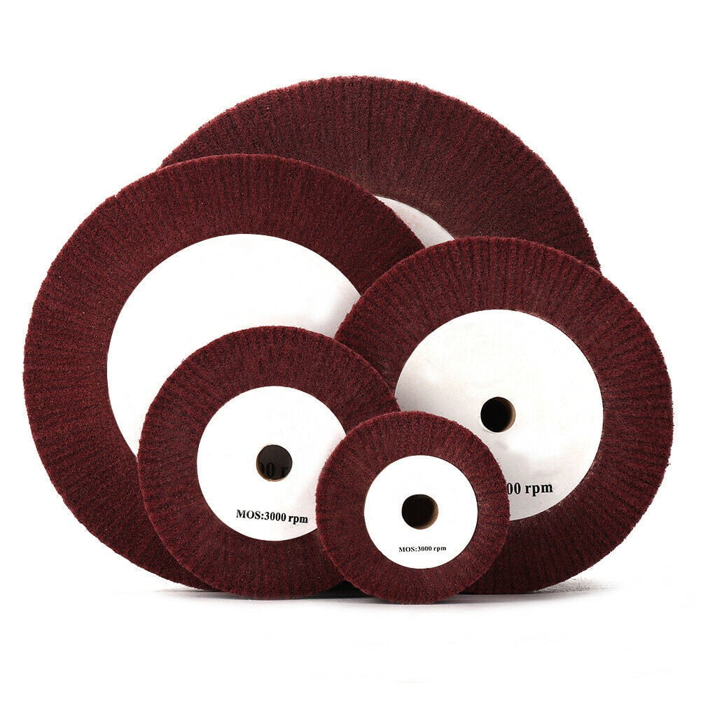 4”~12“ Nylon Fiber Flap Polishing Wheel Disc Non-Woven Abrasive Buffing 320-Grit 125Mm Smile Home 125Mm - Image 3