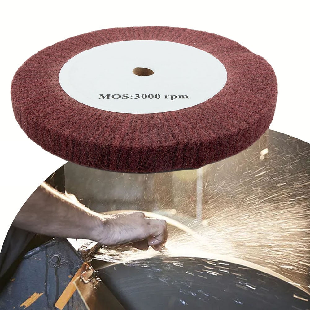 4”~12“ Nylon Fiber Flap Polishing Wheel Disc Non-Woven Abrasive Buffing 320-Grit 125Mm Smile Home 125Mm - Image 4