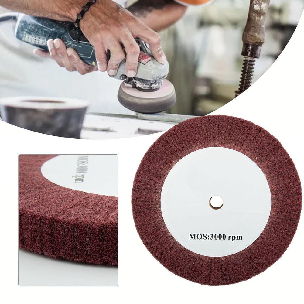 4”~12“ Nylon Fiber Flap Polishing Wheel Disc Non-Woven Abrasive Buffing 320-Grit 125Mm Smile Home 125Mm - Image 7