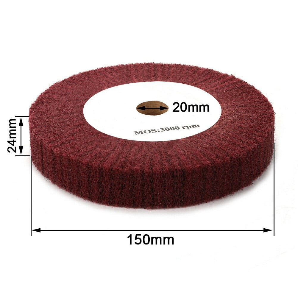 4”~12“ Nylon Fiber Flap Polishing Wheel Disc Non-Woven Abrasive Buffing 320-Grit 125Mm Smile Home 150Mm - Image 2