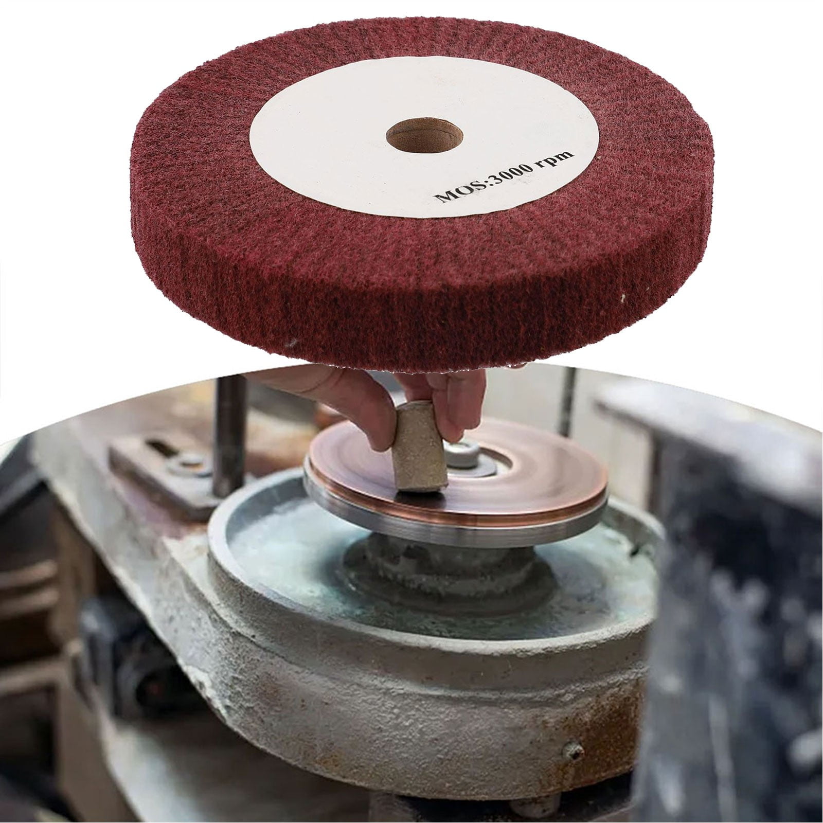 4”~12“ Nylon Fiber Flap Polishing Wheel Disc Non-Woven Abrasive Buffing 320-Grit 125Mm Smile Home 150Mm - Image 6
