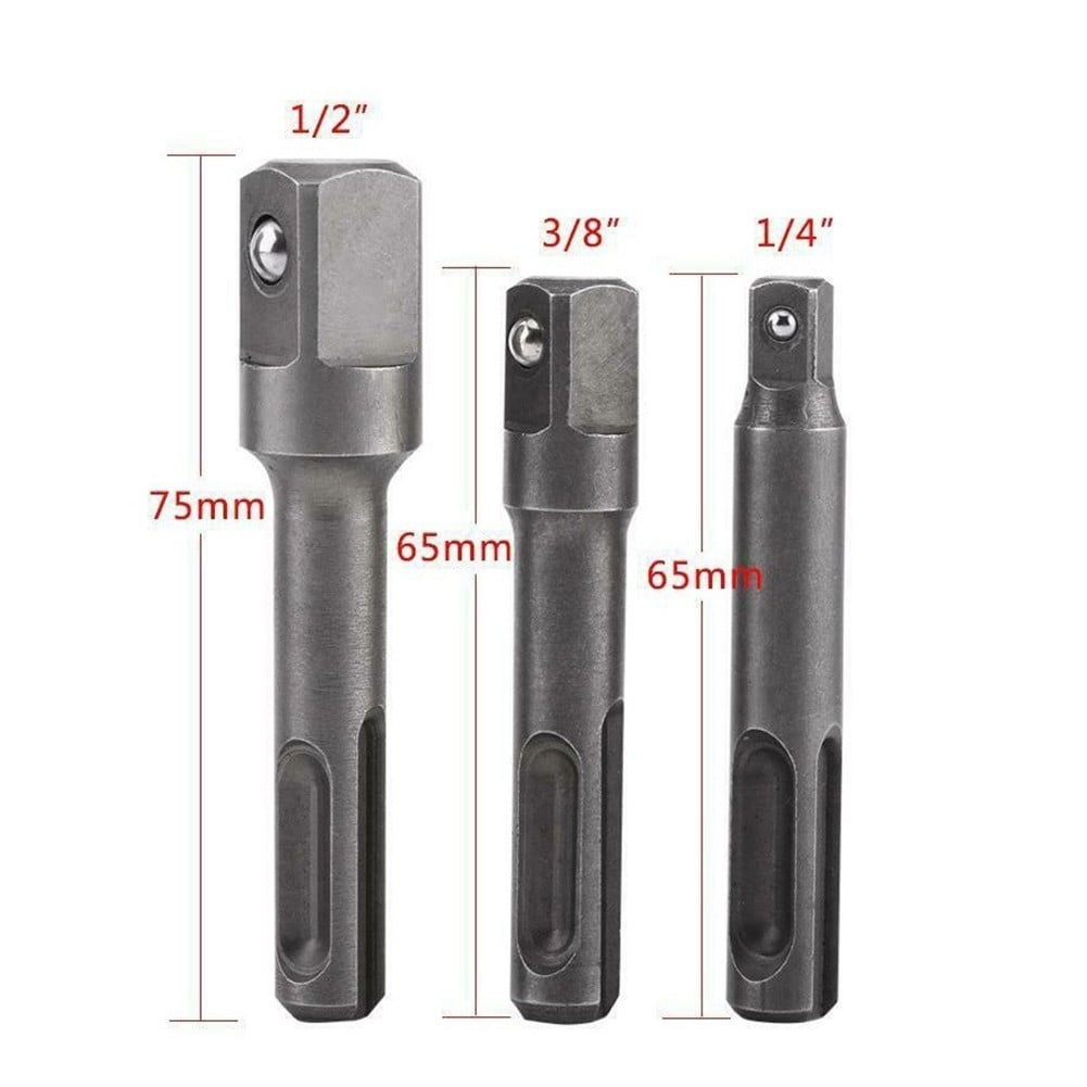 3Pcs for Sds Plus Shank Socket Driver Adapter Power Drill Bit Chuck Extensionadapter - Image 6