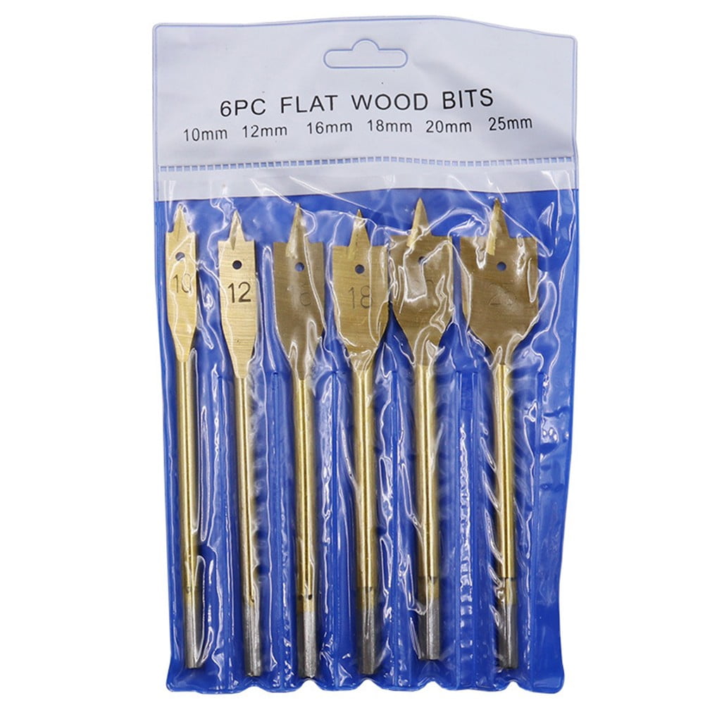 6Pcs Spade Flat Wood Drill Bit Woodworking Hex Shank Metric 10-25Mm - Image 2
