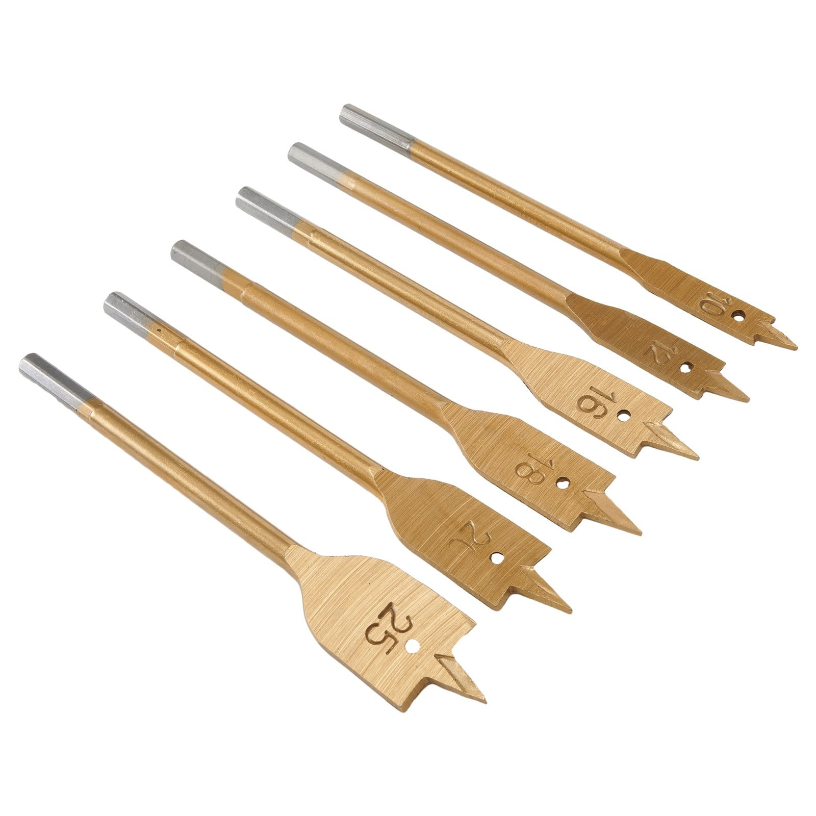 6Pcs Spade Flat Wood Drill Bit Woodworking Hex Shank Metric 10-25Mm - Image 3