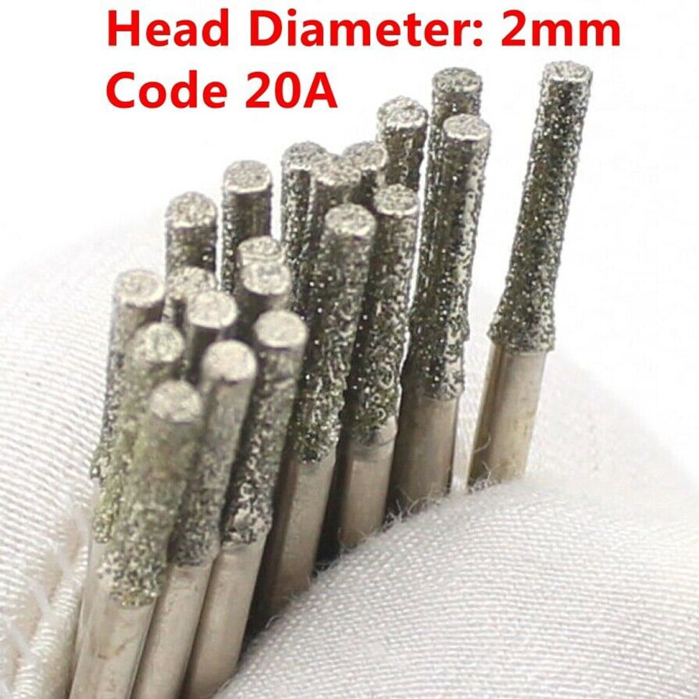 30Pcs 2.0Mm Diamond Saw Drill Hole Cutter Coated Solid Bits for Gemstone - Image 3