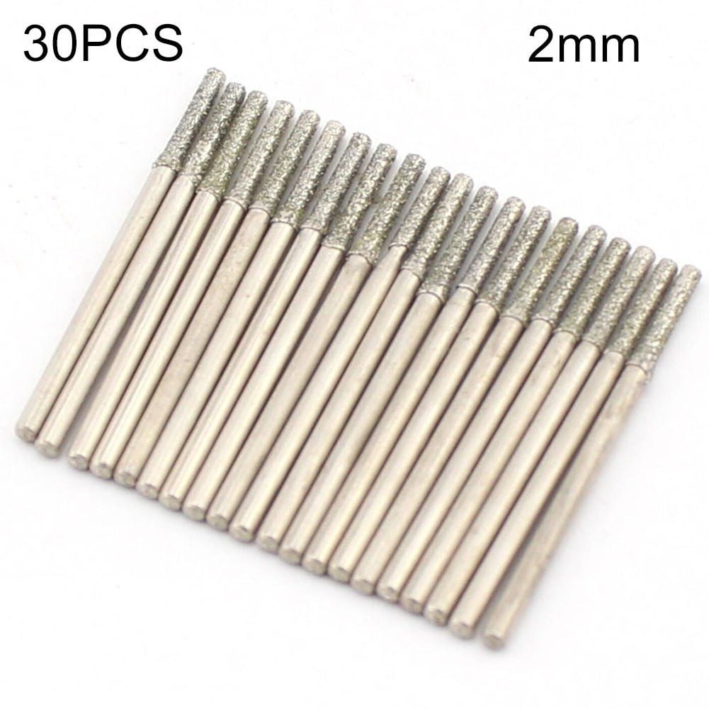 30Pcs 2.0Mm Diamond Saw Drill Hole Cutter Coated Solid Bits for Gemstone - Image 6