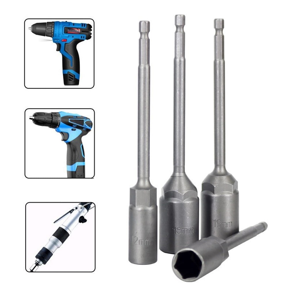 1Pc 150Mm Hexagon Nut Driver Drill Bit Adapter Socket Wrench Extension Sleeve 9Mm Smile Home 14Mm - Image 2