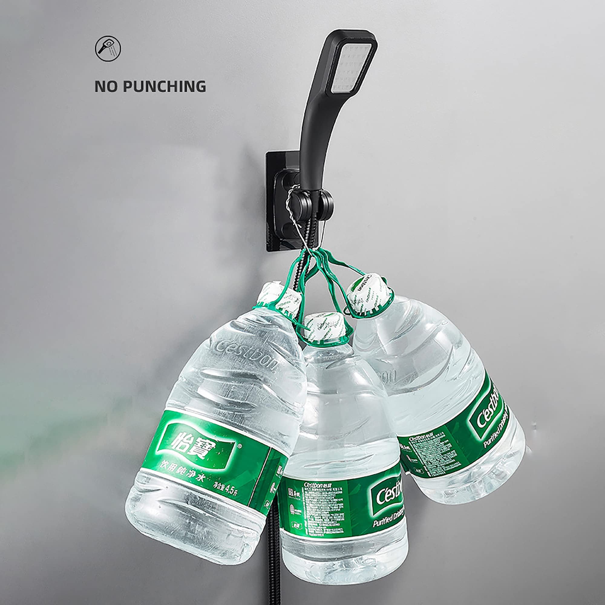 Large Wall Mount Strong Adhesive Waterproof Handheld Shower Holder,Shower Head - Image 4