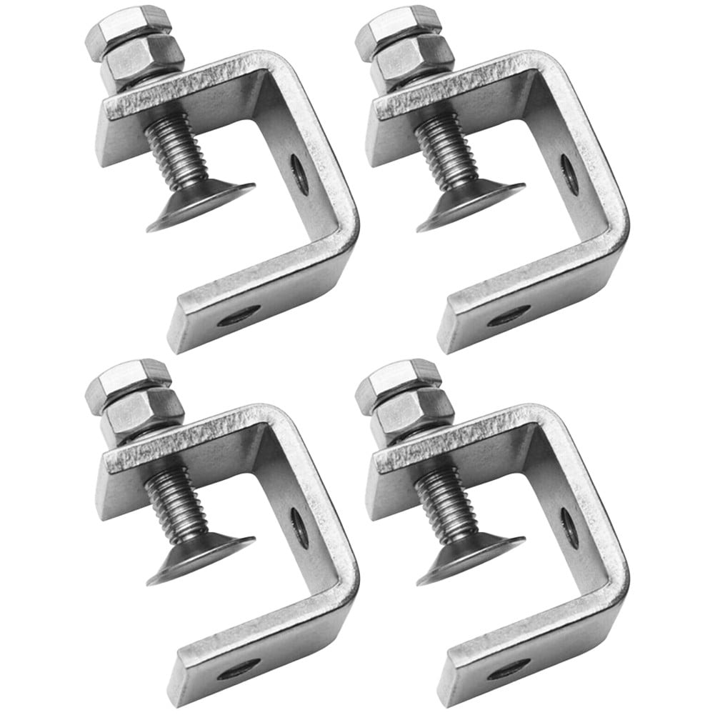 4X Stainless Steel C Clamps Clamp for Mounting U Clamps Small Desk Clamp 2Pcs - Image 1