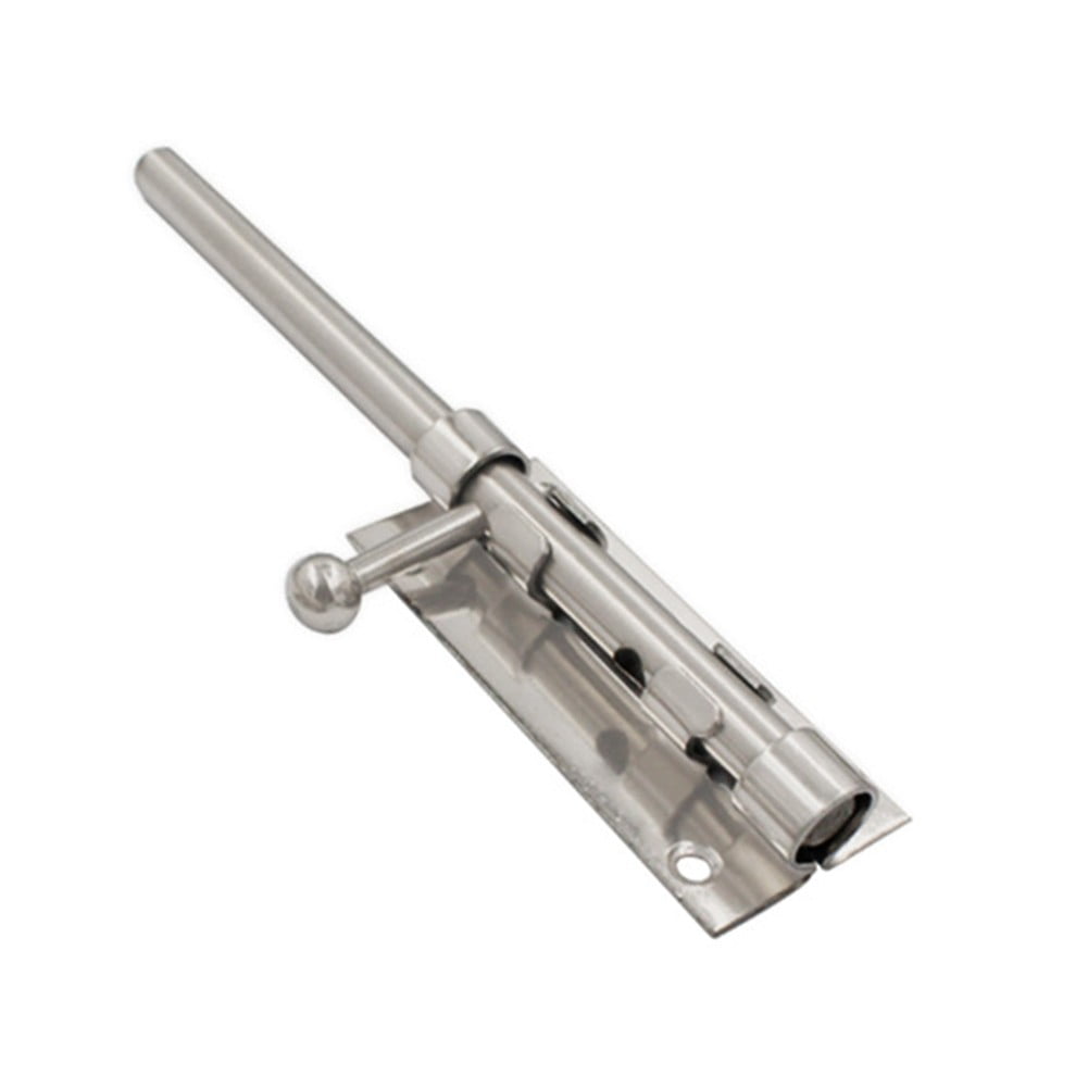 Robust Door Slide Bolt Lock for Bathroom Bedroom and Locker Room Chrome Finish 6In - Image 1