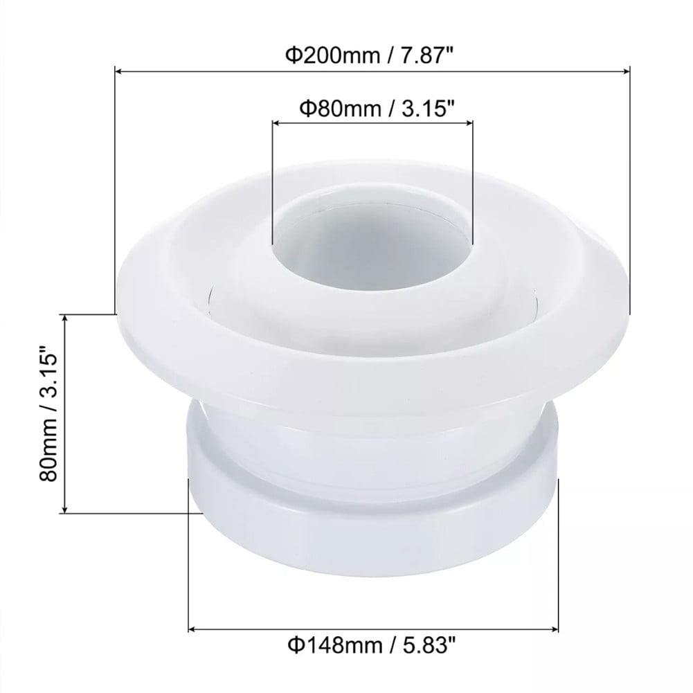 6Inch Round Air Vent Adjustable Rotatable Ball Jet Air Diffuser Soffit Vent Ventilation Ducting Hose Louver Wall Ceiling Mounted - Image 2