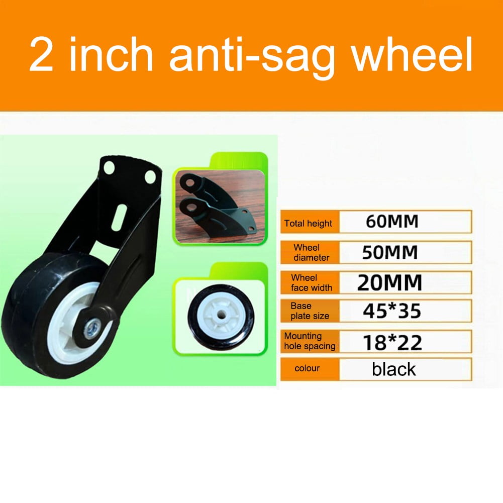 Adjustable Anti Droop Door Support Wheel With Rubber Wheels And Steel Frame Gray Black - Image 4
