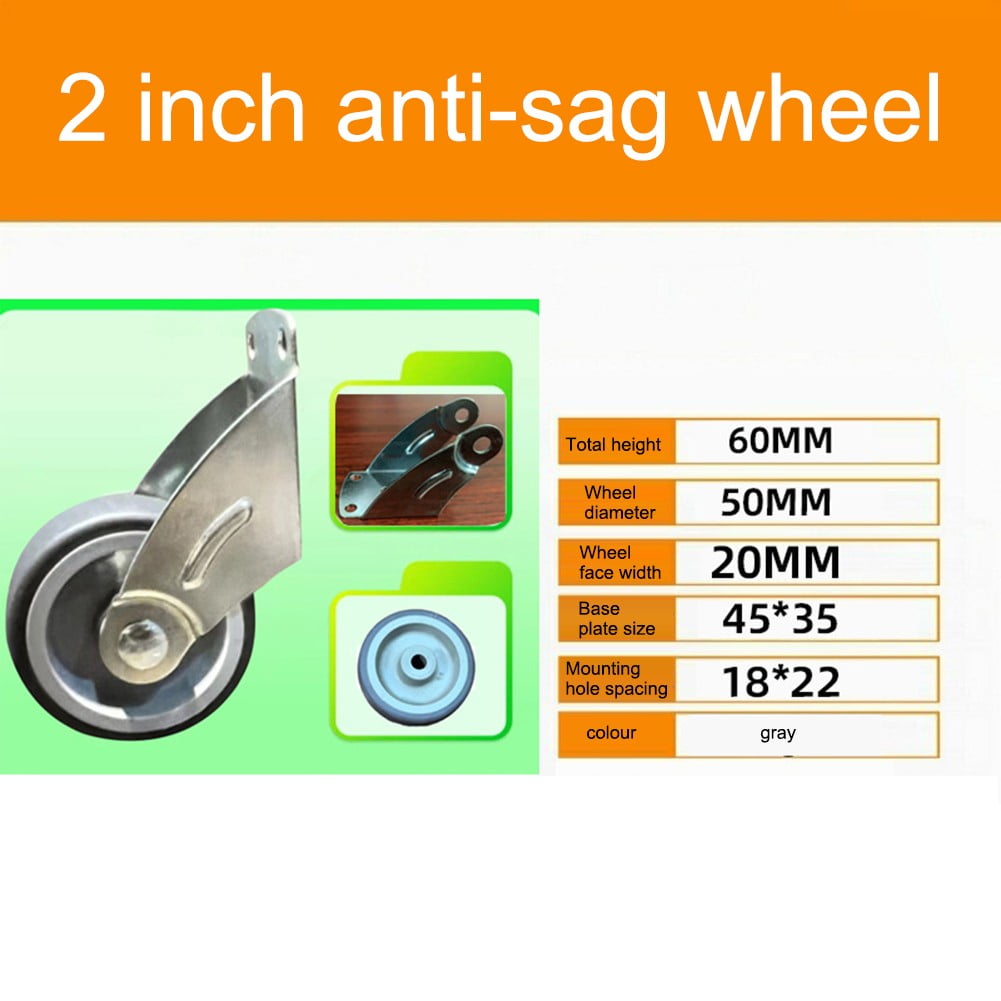 Adjustable Anti Droop Door Support Wheel With Rubber Wheels And Steel Frame Gray - Image 3