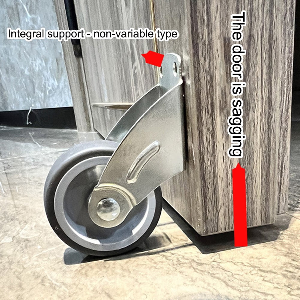 Adjustable Anti Droop Door Support Wheel With Rubber Wheels And Steel Frame Gray - Image 7