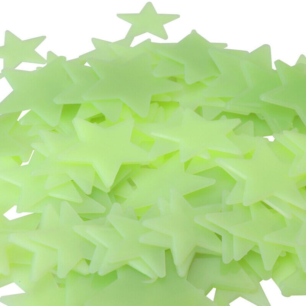 200 Pcs 3D Stars Glow In the Dark Luminous Fluorescent Wall Stickers Room Decors - Image 5