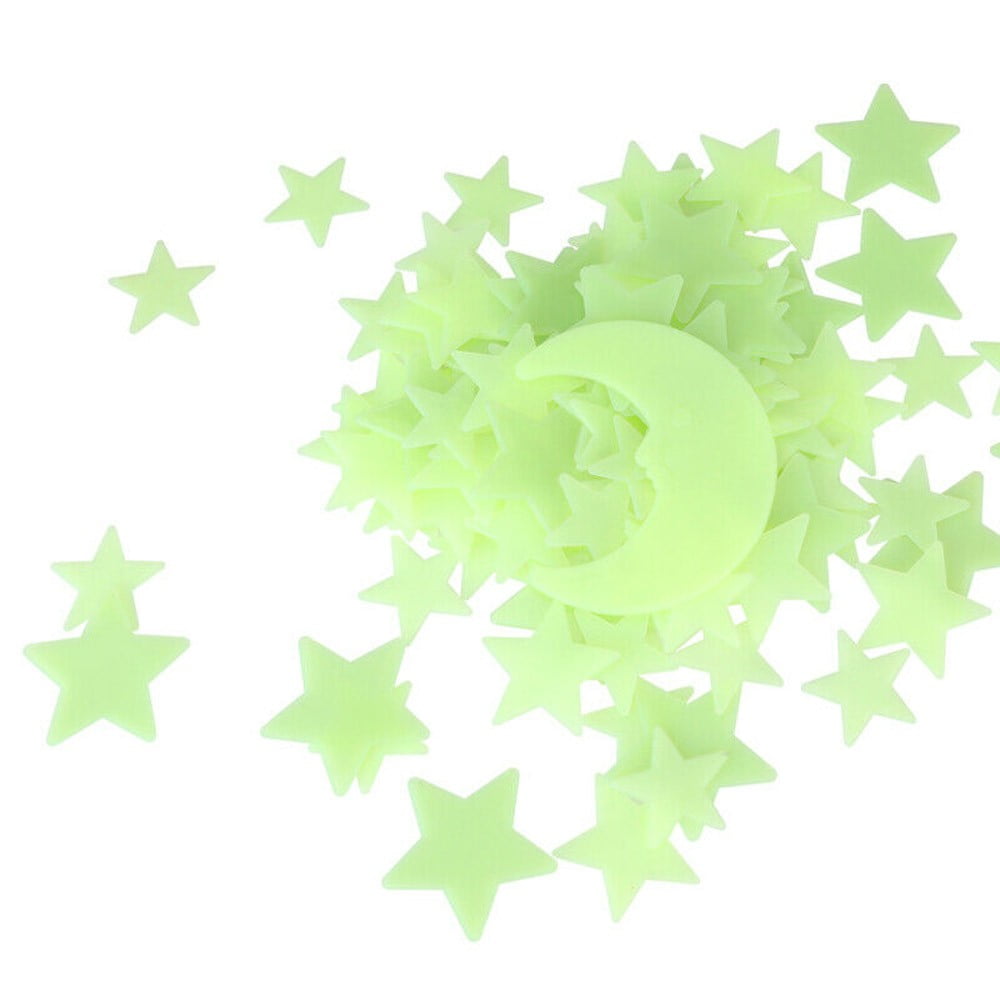 200 Pcs 3D Stars Glow In the Dark Luminous Fluorescent Wall Stickers Room Decors - Image 6