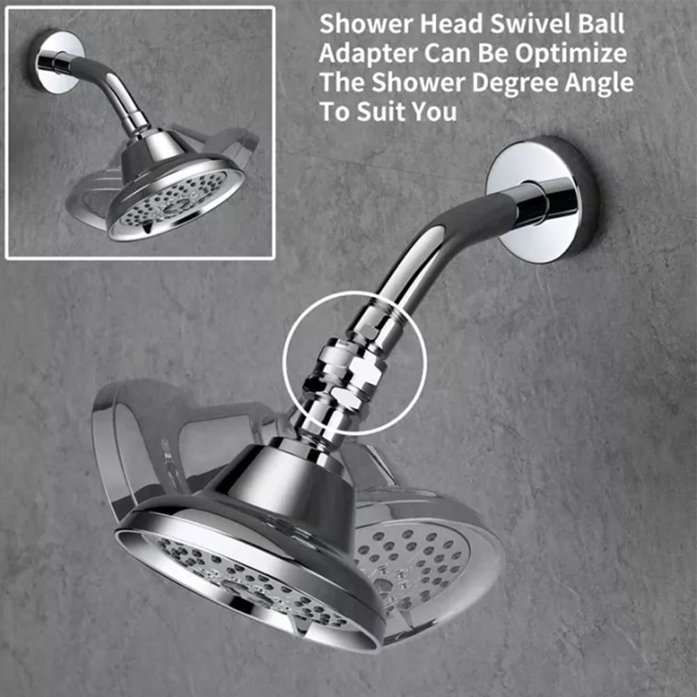 Shower Head Swivel Ball Adapter Connector Ball Joint Brass Shower Extension - Image 3