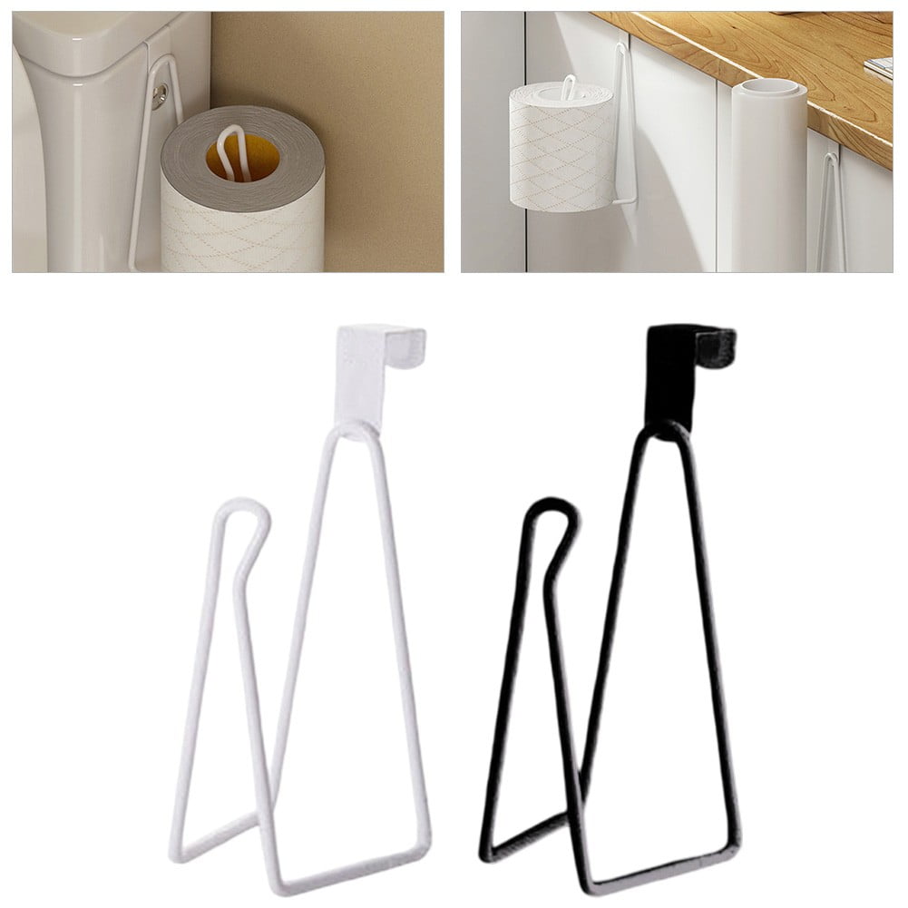 Over The Tank Toilet Paper Holder Hanging Toilet Paper Holder Paper Cabinet White Black - Image 5