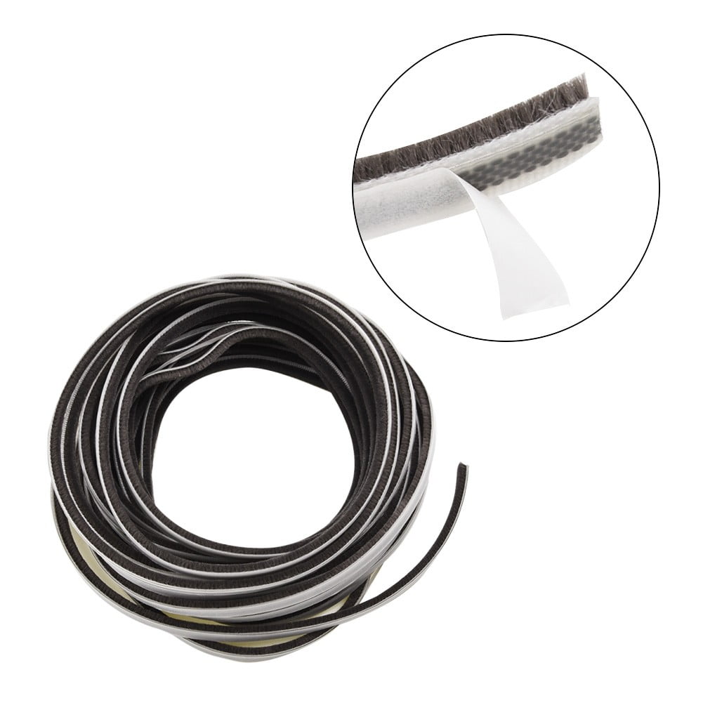 Decor Bottom Bristle Pile Seal Film Door Draught Excluder Brush Weather Strip 10M 5/9/15/23Mm Diy Home High Quality White 9×5Mm 9×23Mm Brown - Image 1