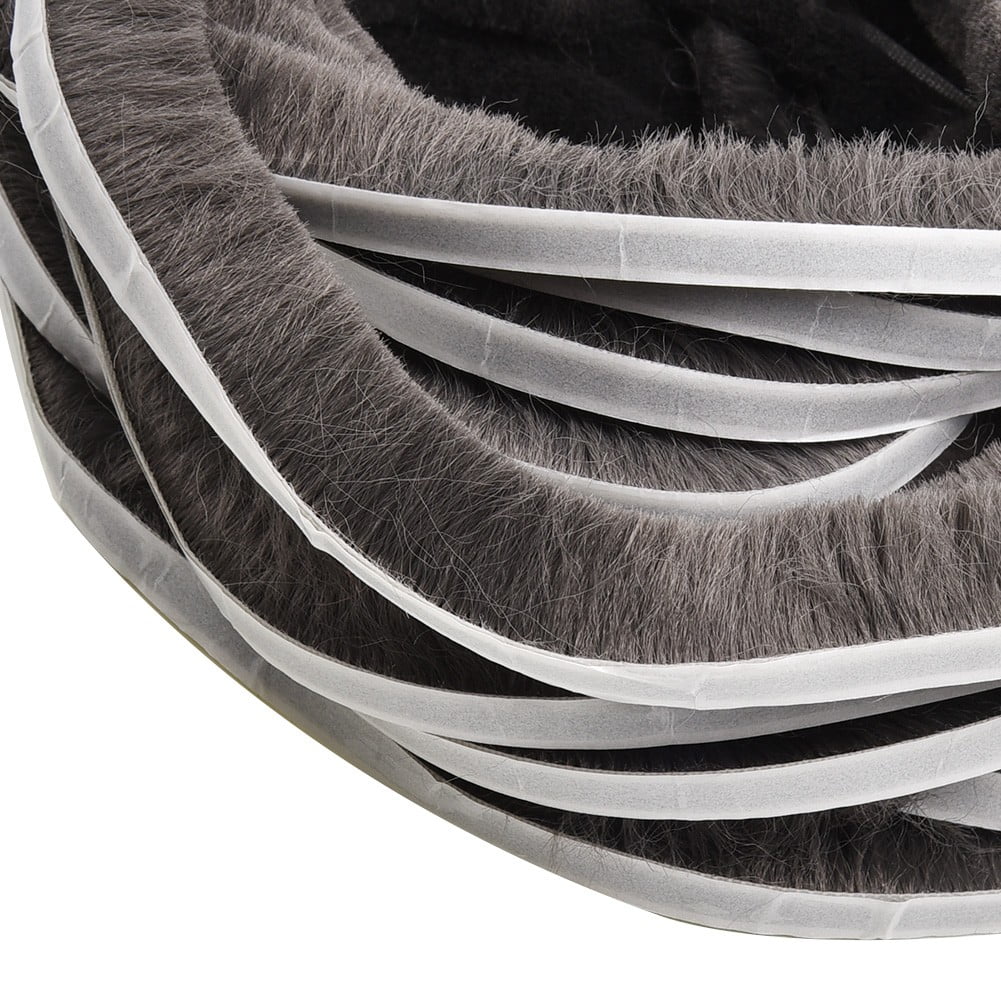 Decor Bottom Bristle Pile Seal Film Door Draught Excluder Brush Weather Strip 10M 5/9/15/23Mm Diy Home High Quality White 9×5Mm 9×23Mm Brown - Image 2
