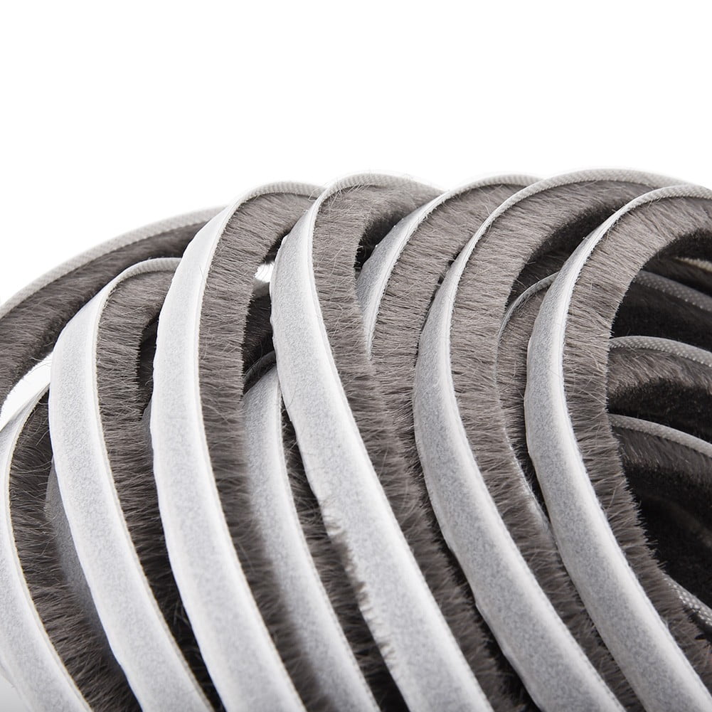 Decor Bottom Bristle Pile Seal Film Door Draught Excluder Brush Weather Strip 10M 5/9/15/23Mm Diy Home High Quality White 9×5Mm 9×23Mm Grey - Image 8