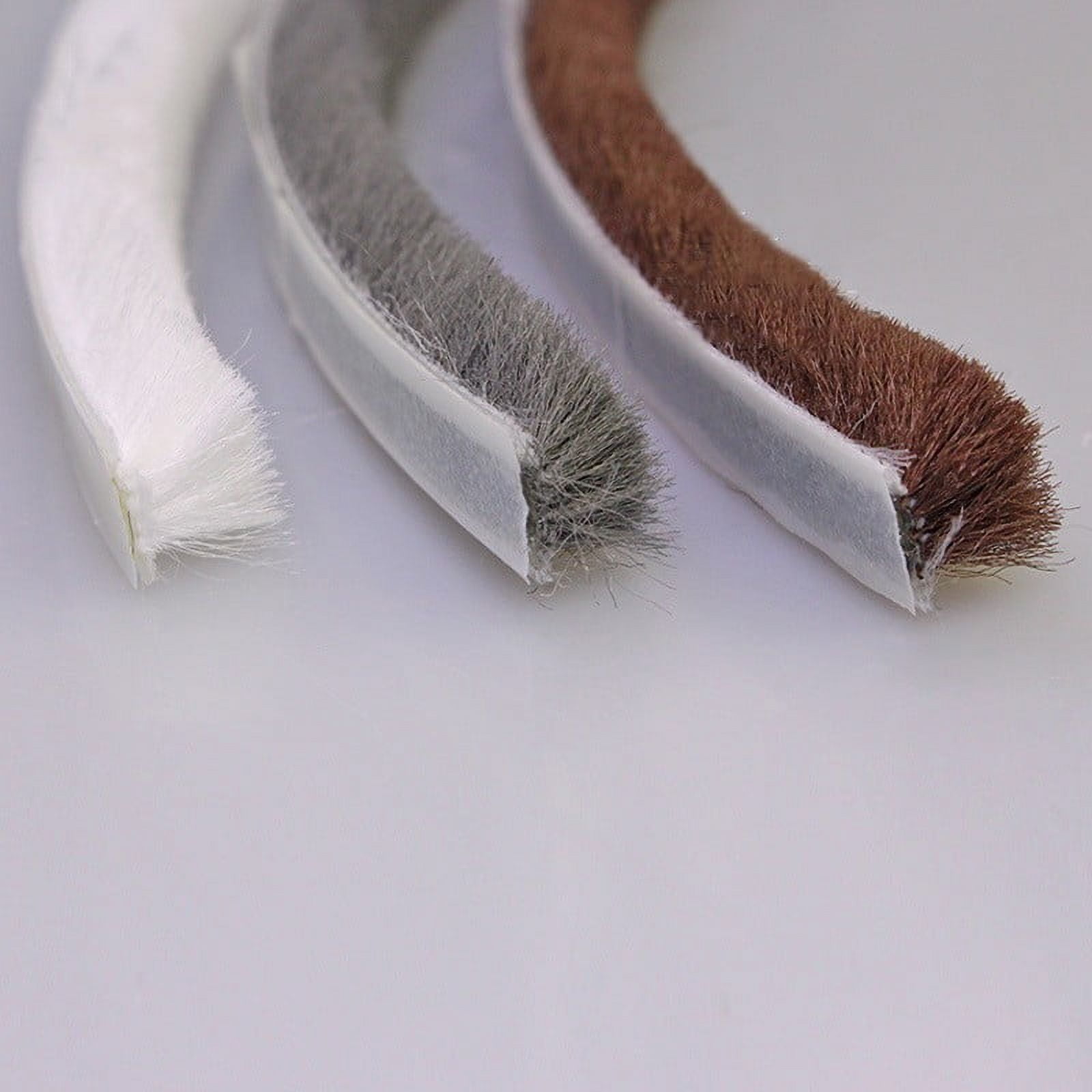 Decor Bottom Bristle Pile Seal Film Door Draught Excluder Brush Weather Strip 10M 5/9/15/23Mm Diy Home High Quality White 9×5Mm White - Image 5