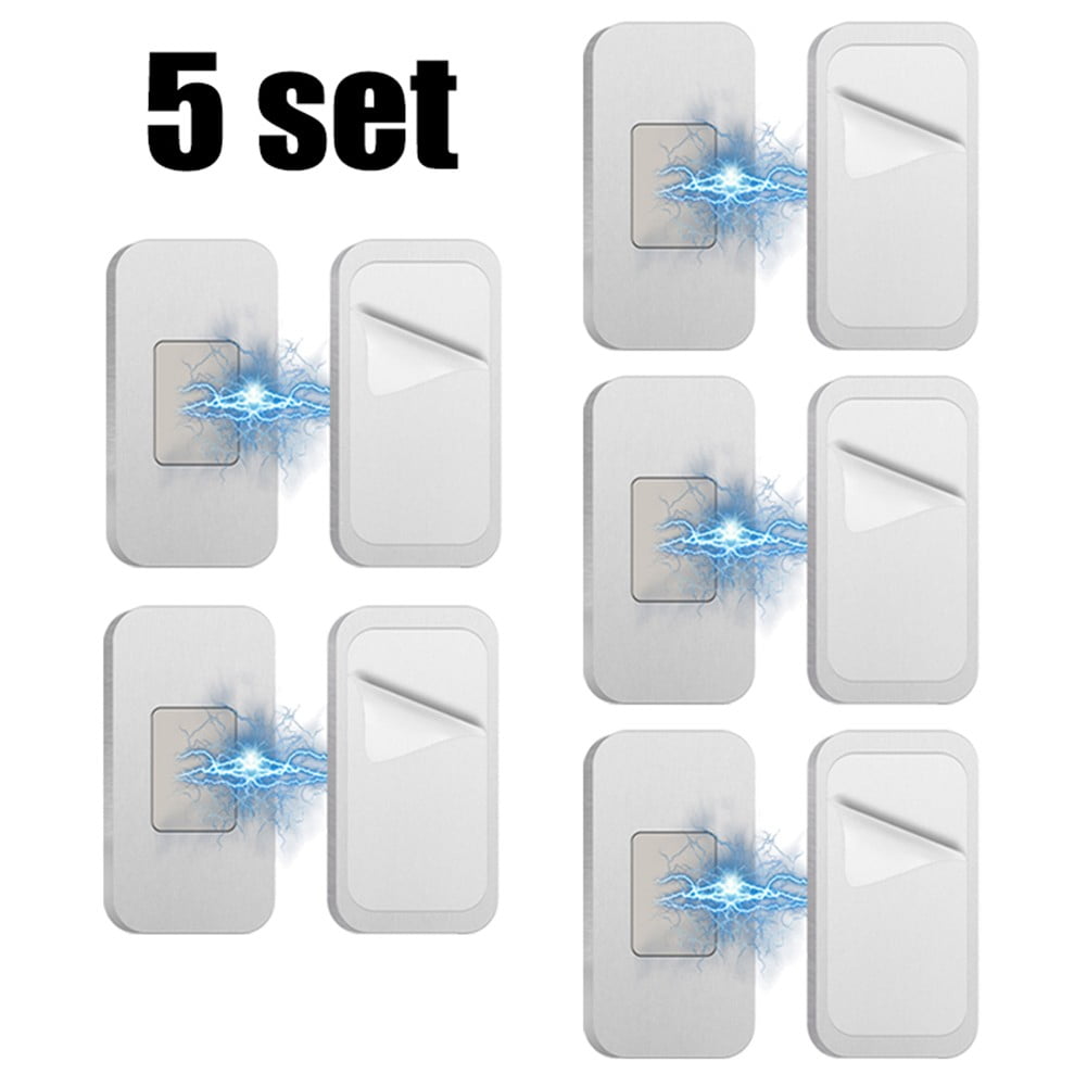 Drawer Catches Easy Installation Powerful Magnetic Closure Secure Hold Silver 5 Set - Image 1