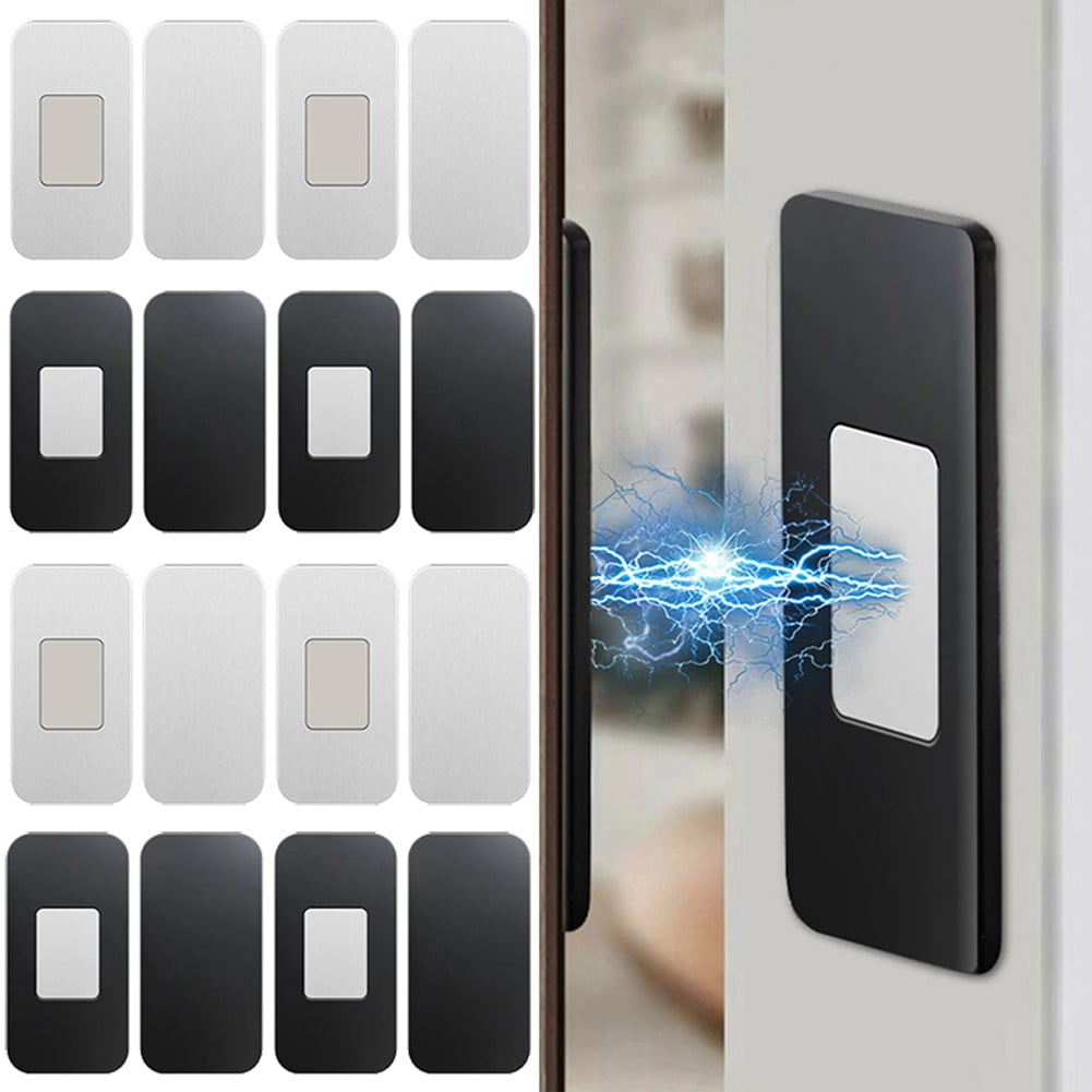 Drawer Catches Easy Installation Powerful Magnetic Closure Secure Hold Silver 5 Set - Image 4