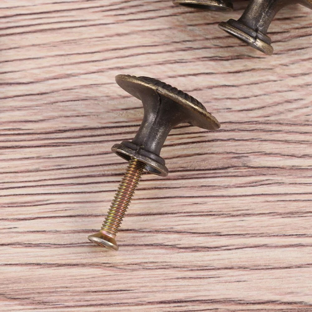 Antique Style Cabinet Knobs Set Of 4 Vintage Drawer Pulls Black Handles - Image 3