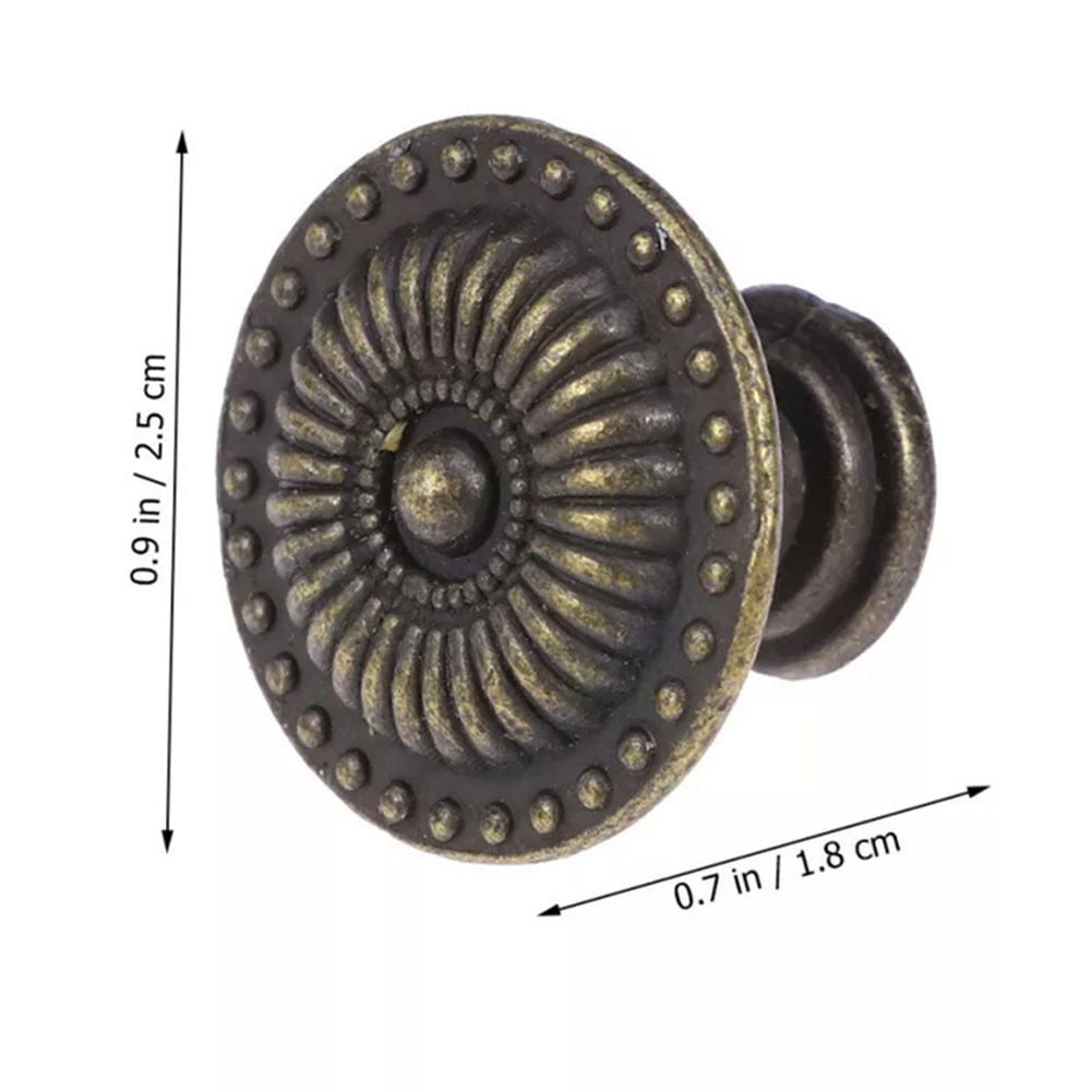 Antique Style Cabinet Knobs Set Of 4 Vintage Drawer Pulls Black Handles - Image 8
