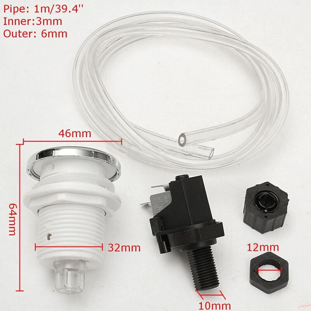 Pneumatic Switch on Off Push Air Switch Button 32mm For Bathtub Spa Waste Garbage Disposal Switch 125-250V 16A - Image 5