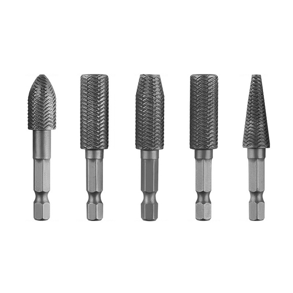 Hex Shank Rotary Steel File Drill Bits Burrs Grinding Grooved Sanding Engraving Tool Set for Metal Wood Plastic Tool Set - Image 3