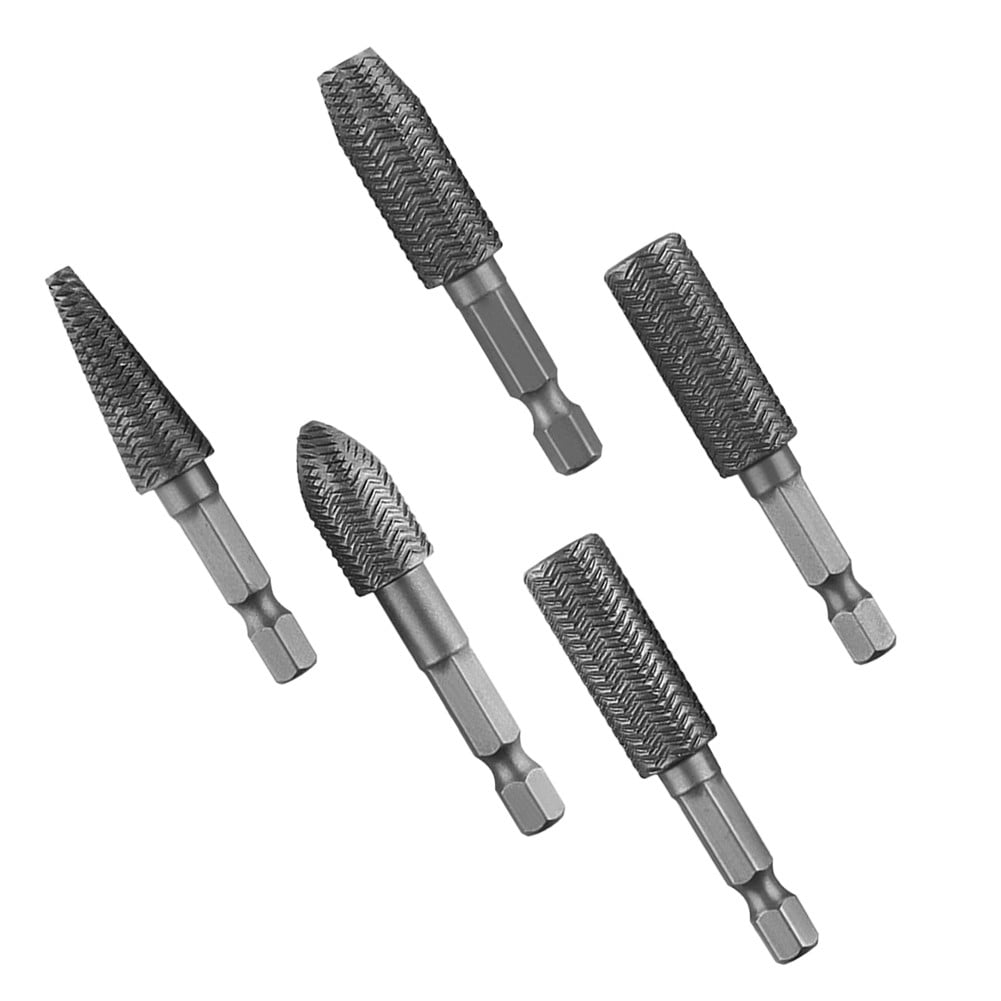 Hex Shank Rotary Steel File Drill Bits Burrs Grinding Grooved Sanding Engraving Tool Set for Metal Wood Plastic Tool Set - Image 6
