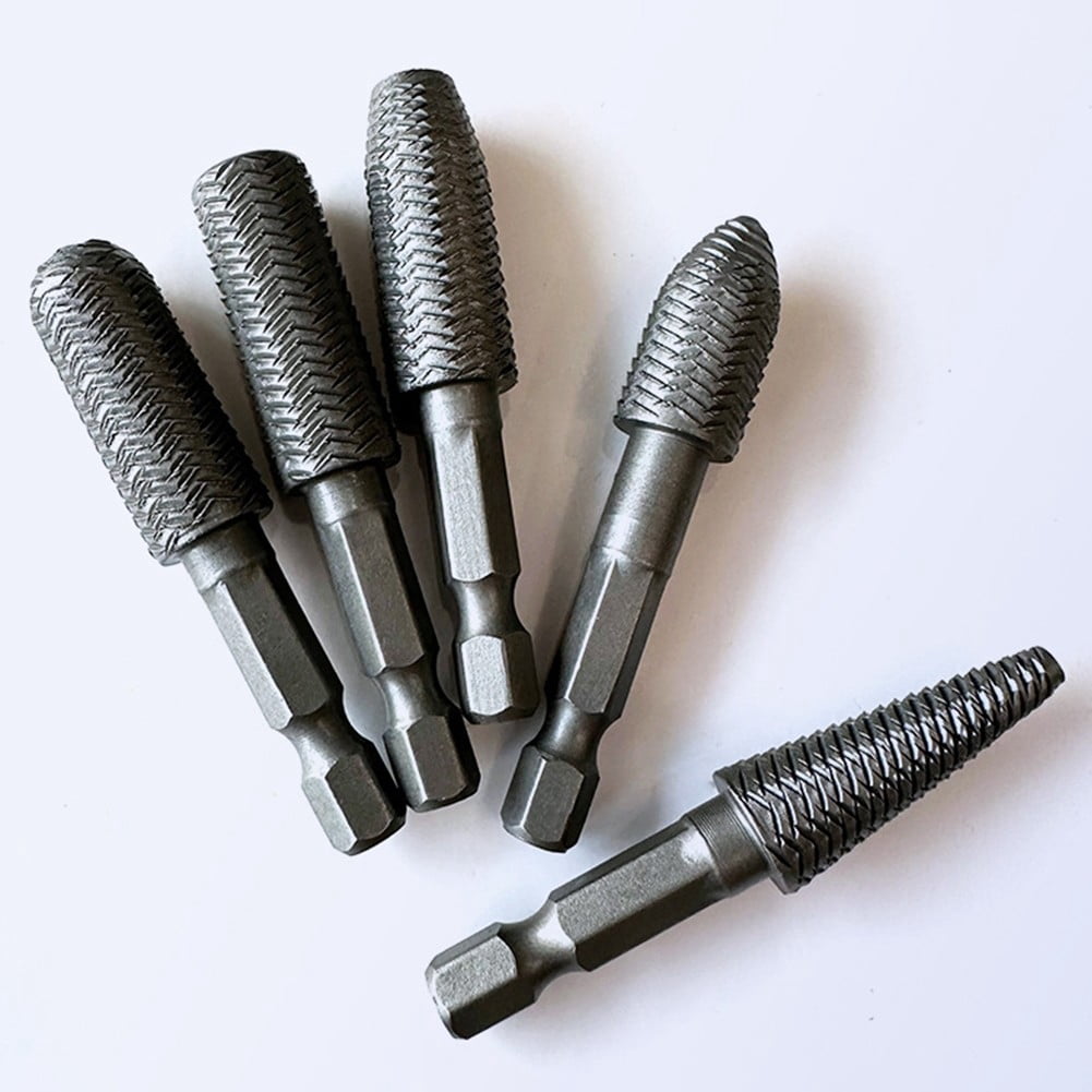 Hex Shank Rotary Steel File Drill Bits Burrs Grinding Grooved Sanding Engraving Tool Set for Metal Wood Plastic Tool Set - Image 7