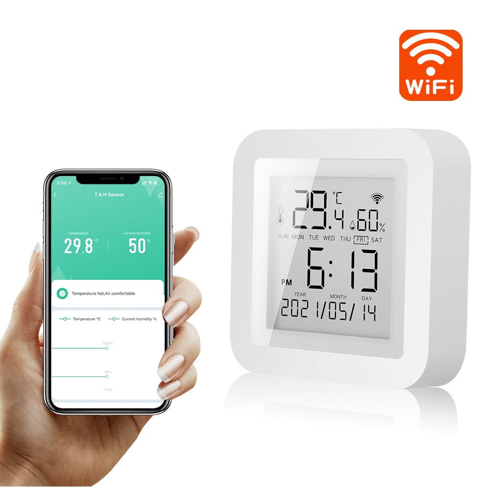 1Set Wifi Thermometer with Usb Cable for Tuya Smart Wifi Thermometer Hygrometer Indoor Room Digital Temperature Sensor - Image 3