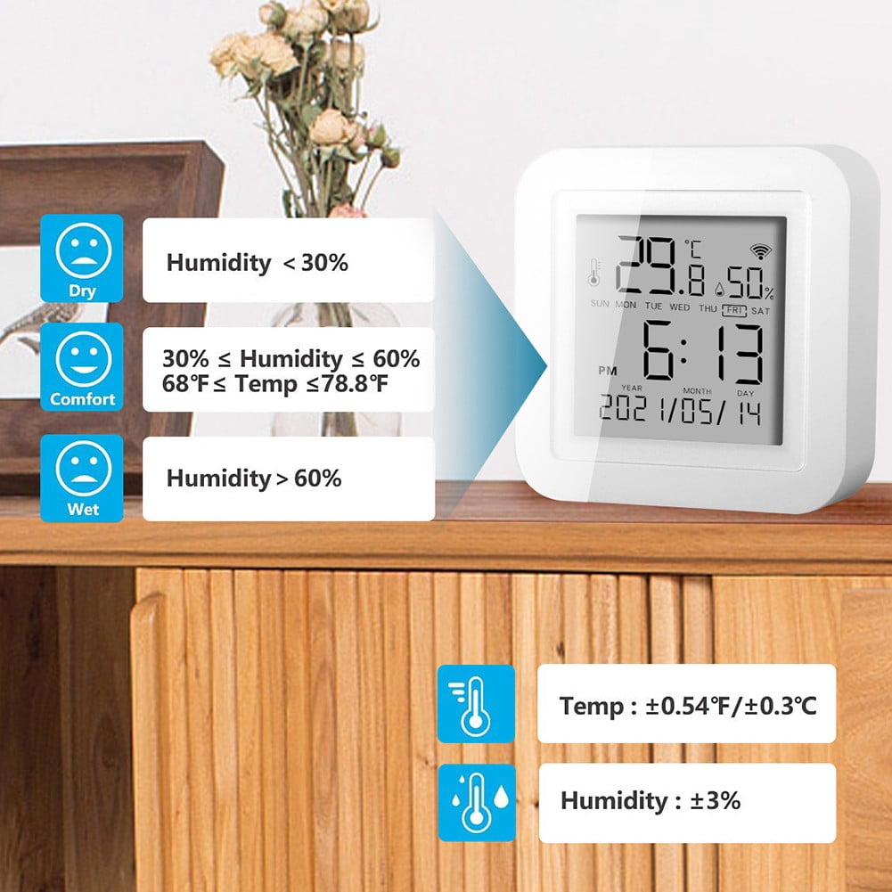 1Set Wifi Thermometer with Usb Cable for Tuya Smart Wifi Thermometer Hygrometer Indoor Room Digital Temperature Sensor - Image 8