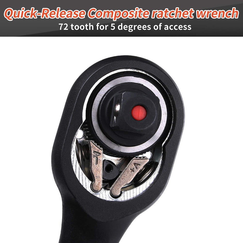 72 Tooth Ratchet Wrench Driver Quick-Release Socket Wrench 9.5Mm Fangkenuo 3Pcs - Image 7