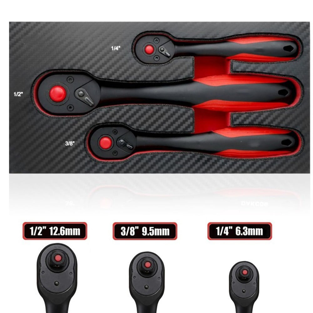 72 Tooth Ratchet Wrench Driver Quick-Release Socket Wrench 9.5Mm Fangkenuo 6.35Mm - Image 8
