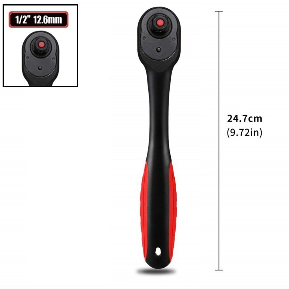 72 Tooth Ratchet Wrench Driver Quick-Release Socket Wrench 9.5Mm Fangkenuo Black - Image 2